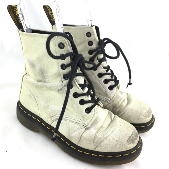 dr martens pascal glitter white